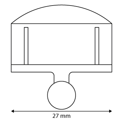 CLEAR-GRIP LABEL HOLDER, 27 MM WIDTH, FOR 5 MM THICKNESS 