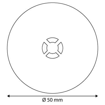 CLEAR-GRIP SMALL ROUND BASE, 50 MM D