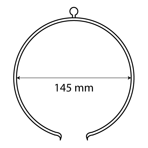 CLEAR GRIP NOSAČ ETIKETA SA OTVOROM, D 145 MM
