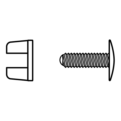 SET SURUB SI PIULITA PLASTIC, PENTRU FIXARE MATERIALE CU GROSIME DE 16 MM