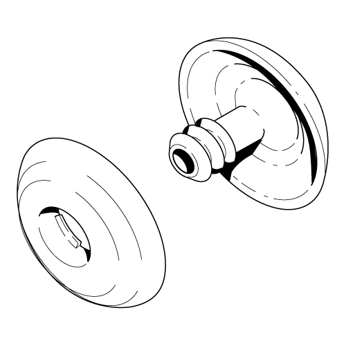 CAPSA PLASTIC D 15 MM PENTRU FIXARE MATERIALE CU GROSIME DE 5 MM