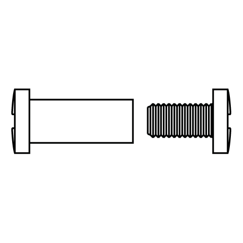 SCHRAUBENSET AUS KUNSTSTOFF, KOPF: ? 9 MM, MATERIALSTÄRKE: 19 MM