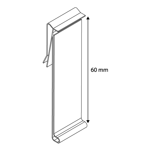 PROFIL DBR, 60X1000 MM, CU FIXARE PE PARTEA DIN FATA A RAFTULUI, FARA GRIP