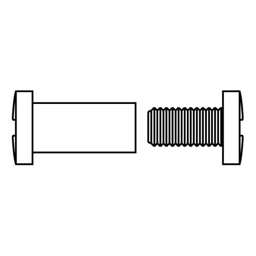 SCHRAUBENSET AUS KUNSTSTOFF, KOPF: ? 9 MM, MATERIALSTÄRKE: 12.8 MM 