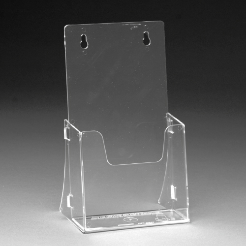 SKLOPIVI PLASTIČNI DRŽAČ BROŠURA ZA 1/3A4P, DIMENZIJE OSNOVE 107X35 MM