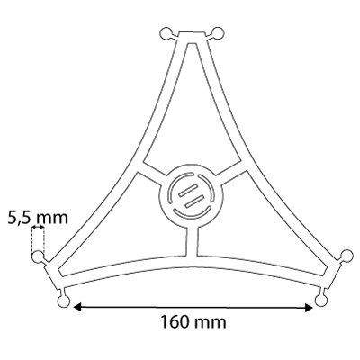 PLASTIC TRIAD MOBILE KIT, FOR PRINT WIDTH 250-600 MM