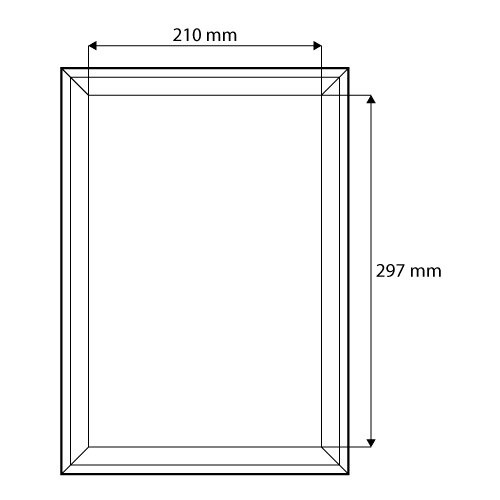 DRVENI USPRAVNI RAM, 210X297 MM (A4), SA M10 IZBUŠENIM NAVOJEM