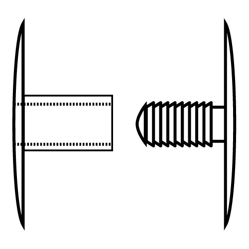 NIT DIN PLASTIC PENTRU FIXARE MATERIALE CU GROSIMI DE 12-17 MM