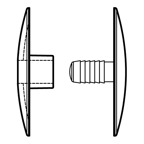 MŰANYAG PATENT 40 MM FEJÁTMÉRŐVEL, MAX6-11 MM ANYAGVASTAGSÁGHOZ