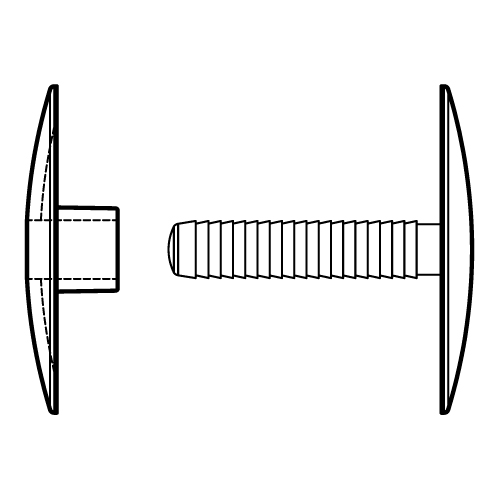 MŰANYAG PATENT 40 MM FEJÁTMÉRŐVEL, MAX6-32 MM ANYAGVASTAGSÁGHOZ