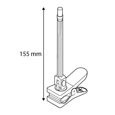 ŠTIPALJKA SA DRŽAČEM 360° DUŽINE 155MM, ZA MATERIJAL DEBLJINE 8-34MM
