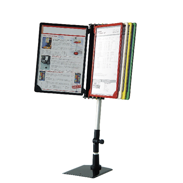 A4 INFOLINE SA STABLOM PROMENLJIVOG UGLA, VISINE 380MM, SA 5 RAMOVA, PVC DŽEPOVI NISU UKLJUČENI