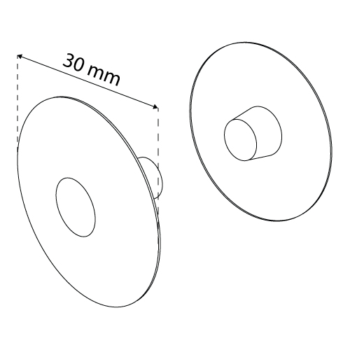 NIT DIN PLASTIC, CU DIAMETRUL EXTERIOR DE 30 MM, PENTRU MATERIALE CU GROSIMEA MAXIMA DE 30 MM
