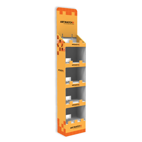 15 KG, CORRUGATED CARDBOARD DISPLAY 260x370x1570+400 MM HEADER
