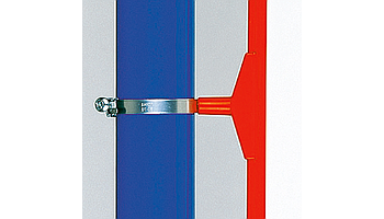 Pipe-clip to fix "T" piece