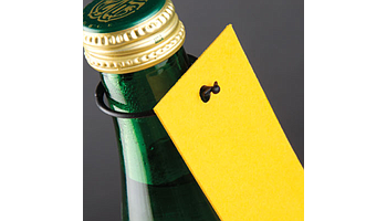 Label holder for bottles