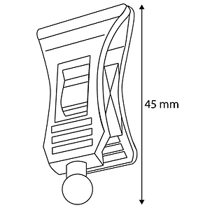 CLEAR-GRIP SMALL CLIP, 45 MM LENGTH