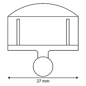 CLEAR-GRIP LABEL HOLDER, 27 MM WIDTH, FOR 5 MM THICKNESS 