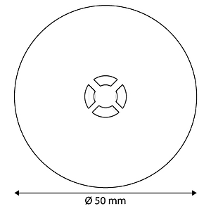 CLEAR-GRIP SMALL ROUND BASE, 50 MM D