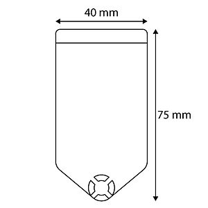 CLEAR-GRIP RECTANGULAR FLAT BASE, 75X40 MM
