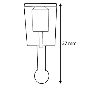 CLEAR-GRIP PP CONNECTOR, 37 MM LENGTH