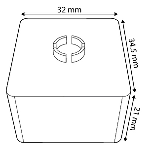 CLEAR-GRIP LARGE MAGNET WITH BALL, 34,5X32X21 MM