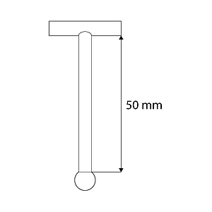 CLEAR GRIP ROD WITH LABEL HOLDER, 50 MM