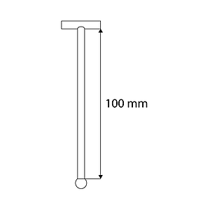 CLEAR GRIP ROD WITH LABEL HOLDER, 100 MM
