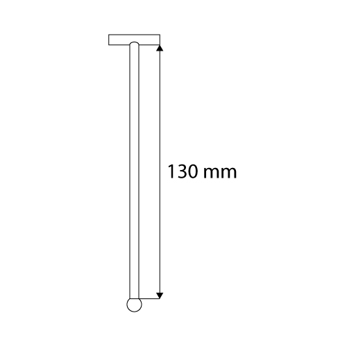 CLEAR GRIP ROD WITH LABEL HOLDER, 130 MM
