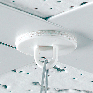 PLASTIC ADHESIVE ROUND CEILING BUTTON, D 19 MM