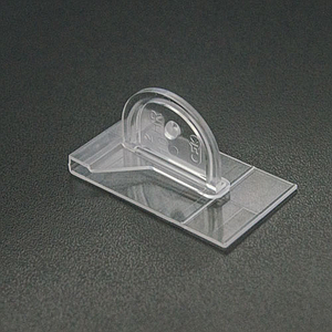 CLIP STOPER ZA PERFORIRANE MATERIJALE, POSTAVLJA SE NA 39 MM PROFIL ZA CENU, OTVOR 10 MM OD IVICE PRINTA