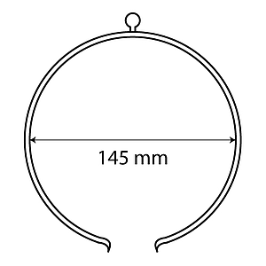 CLEAR GRIP LOOP WITH OPENING LABEL HOLDER BIGHT, D 145 MM