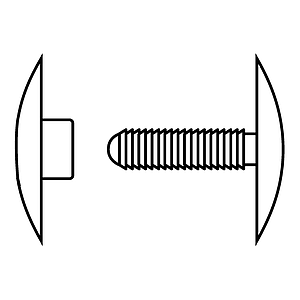 NIT DIN PLASTIC CU CAP EXTERIOR D 28 MM, PENTRU FIXARE MATERIALE CU GROSIME DE 6-15 MM