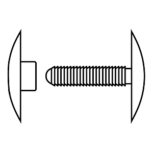 NIT DIN PLASTIC CU CAP EXTERIOR D 28 MM, PENTRU FIXARE MATERIALE CU GROSIME DE 6-21 MM