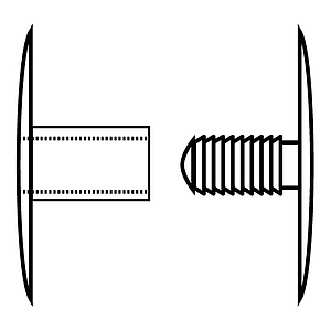 NIT DIN PLASTIC PENTRU FIXARE MATERIALE CU GROSIMI DE 12-17 MM