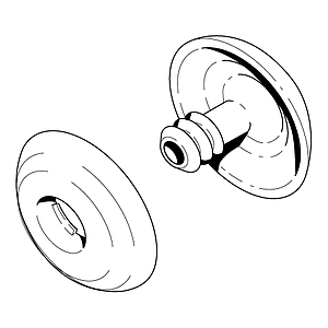 PLASTIC STAPLE D 15 MM FOR FASTENING WITH 5 MM MATERIALS THICKNESS