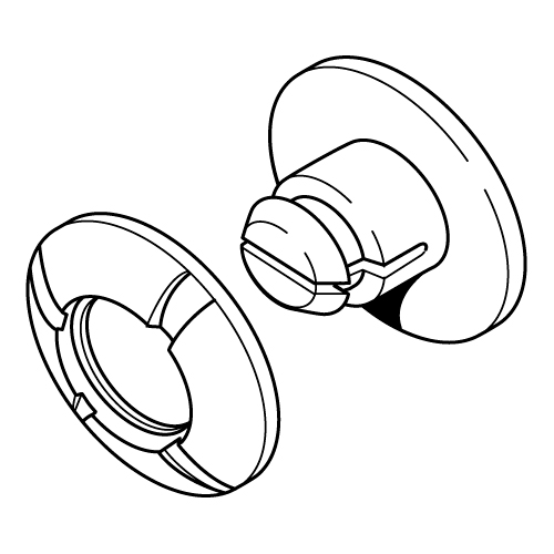 KUNSTSTOFFNIETE, KOPF: ? 16 MM, FÜR ? 8 MM LÖCHER, MATERIALSTÄRKE: 12,5 MM.