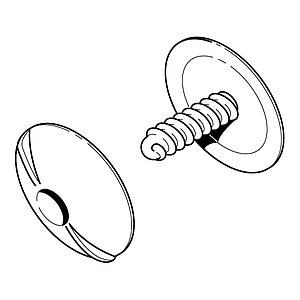 POLYPROPYLENE RIVET FOR FASTENING 18 MM MATERIALS THICKNESS