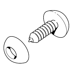 PLASTIC RIVET D 15 MM FOR FASTENING 18 MM MATERIALS THICKNESS