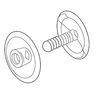 PLASTIC RIVET D 30 MM FOR FASTENING 38 MM MATERIALS THICKNESS