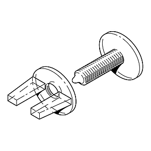 VIKING SCREW AND NUT PLASTIC SET FOR FASTENING 14 MM MATERIALS THICKNESS