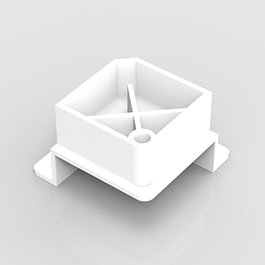 TALPA CASTOR BLOCK DIN PLASTIC, IN FORMA CUBICA