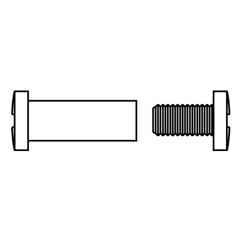 SCHRAUBENSET AUS KUNSTSTOFF, KOPF: ? 9 MM, MATERIALSTÄRKE: 24,5 MM