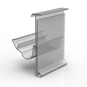 LS PROFILE, 60X1000 MM, 2 ANGLES MECHANICAL FIXING, WITHOUT GRIP