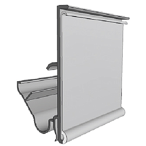 LS PROFILE, 52X1000 MM, WITH INFERIOR MECHANICAL FIXING, CLIP AND NAIL GRIP