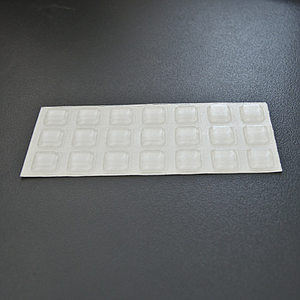 BUMPER RUBBER SELF-ADHESIVE, FLAT CUBIC SHAPE, 2,5X10 MM