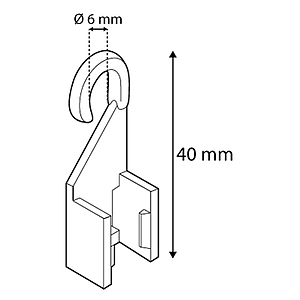 SUSPENSION HOOK, 40 MM HOOK