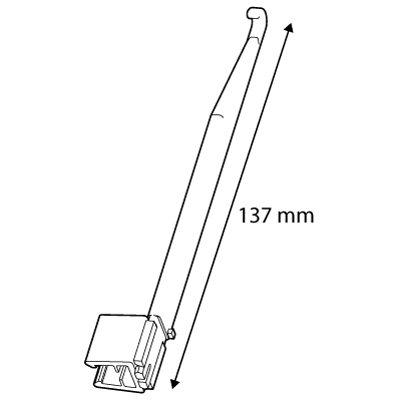 LANGER ABHÄNGEHAKEN FÜR RAHMEN SERIE 1, HAKENLÄNGE: 137 MM