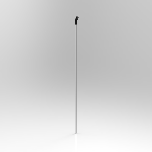 TUB DE ALUMINIU, H 1000 MM, CU BALAMA PENTRU FIXARE SUPORT PLIANTE SI CONECTOR