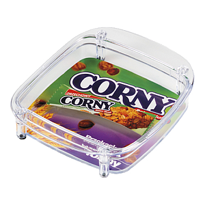 PLASTIC CASH TRAY WITH INTERNAL COMPARTMENT SIZE 156X156X20 MM, PRINT SIZE 155X155 MM, TOTAL CASH TRAY SIZE 205X170X43 MM